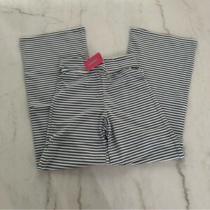 Edikted Wide Leg Fold Over Pants Blue stripe small sold out nwt